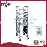 Stainless Steel Highter Food Transport Trolley With Pans thumbnail-1