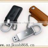 Best-selling top quality white leather usb flash disk