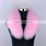 Customized Size/Color/Pattern Pink Fox Fur Shawl Collar for Luxurious Ladies thumbnail-1