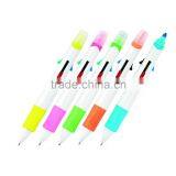 Multi-color ball pen , double tip ball pen with highlighter , promotional pen