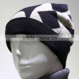 100% Wool Jacquard Knitted Hat(knitted Beanie And Print Beanie Hat) thumbnail-4