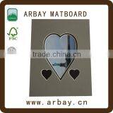 Wholesale White 4ply Heart Shapes Paper Frame Mat Board Storage thumbnail-5