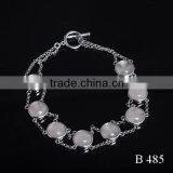 Hot Selling Friendship Bracelets Pink Quartz Gemstone Bracelet thumbnail-2