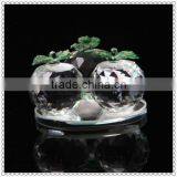 Polished Clear Popular Apple Crystal Decoration For Birthday Gifts