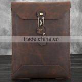 Soft Leather Sleeve Messenger Bag for Ipad and Laptop