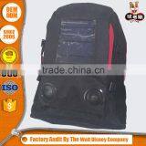 3W Professional Custom Black Bag Solar With Bluetooth Speakers Solar Power Panel Charger Backpack thumbnail-2