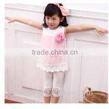 NEW Arrival Girls Cotton Tops Flower Vest T-shirts thumbnail-5