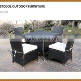 Deluxe Half Round PE Rattan Outdoor Table With Chairs Garden 6-Seater Dining Set thumbnail-1