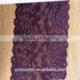 Gathered Purple Lace Trimming For Wedding Dresses Accessory/Sexy Underwear