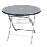 Folding Steel Glass Table
