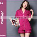 Hot Selling Cotton Pajamas Sets for WOMEN Pajama Sets 100% Cotton Cotton Pajama Shorts Set thumbnail-1
