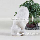 White Stuffed Plush Lifelike Dog Soft Toy thumbnail-6