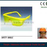 Yellow Frame and Lens Safety Glasses