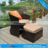 Hot Sell Leisure Garden Wicker Chair With Ottoman thumbnail-2