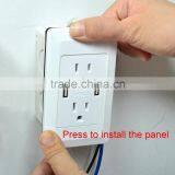 High-End 4.2A USB Receptacle, Four 2.4A USB Charging Outlets 4.2AMP/21W Total With Wall Plate thumbnail-2