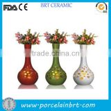 Ceramic flower vase shaped tea light candle holder