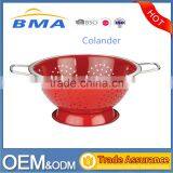Red Stainless Steel Kitchen Colander For Rinse Vegetables thumbnail-1