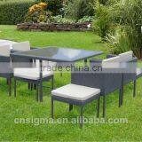 2017 Trade Assurance All Weather Resin Wicker Cheap Dining Table Set thumbnail-1