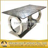 Modern Furniture Stainless Steel Legs Marble Top Dining Table Qiancheng Furniture thumbnail-3