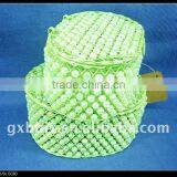 Green Pearl Wire Foldable Storage Cube Box Set With Lid thumbnail-1