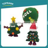 Hot selling pet toys green Christmas tree ball Christmas dog toy set