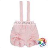 Purple-red Soft Cotton Suspender Shorts Children Boutique Wholesale Summer Shorts for Kids Girls thumbnail-3