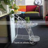 Classic Home 3-flower Pot Iron Plant Stands Metal Flower Pot Garden Decoration thumbnail-1
