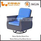 Rattan Swival Chair With Cushion Wicker Furniture thumbnail-1