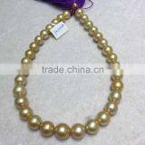 Genuine 13-14mm Golden South Sea Pearl Strands thumbnail-2