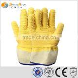 SUNNYHOPE Yellow Latex on Full Coated Safety Cuff Work Gloves thumbnail-1