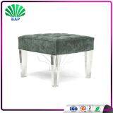 Plexiglass 4 Legs Stool Shop Mall Relax Stool Acrylic Dressing Room Cushion Square Stool thumbnail-3