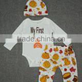 Wholesale Gifts Infants Toddlers Bodysuit and Pants Baby 3 Pcs Set thumbnail-3