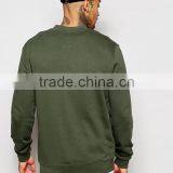 Custom Round Neck Side Pockets Without Hood Green Men's 100% Cotton Casual Breathable Slim Fit Zip Open Blank Jumper Sweatshirt thumbnail-2