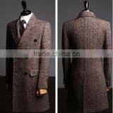 2014 Elegant Double-Breasted Fashion Design Slim Fit Mens Cashmere Men Coat thumbnail-1