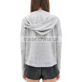 Loose Drop Shoulder Front Zipper Wool-blend Sweater Hooded Cardigan With Pockets thumbnail-3