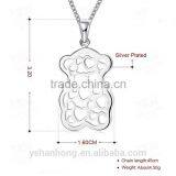 Fashion 925 Silver Bear Pendant Sautoir Wholesale Creative Hollow Out thumbnail-5