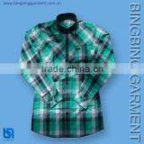 Fashion Green Check Shirt thumbnail-1