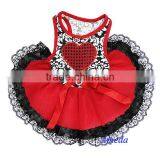 NEW Black Damask Bling Red Heart Black Lace Tutu Pets Dogs Clothes Party Dress XS-L thumbnail-1