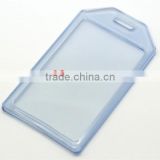 Blue Vertical Plastic ID Card Badge Holder 10.5x6cm