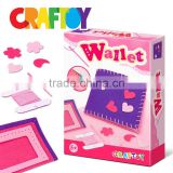 OEM girl craft diy kit toy Create your sewing felt mini Wallet cut price