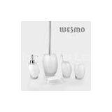 5 Piece Break Resistance Decorative Home White Polyresin Bathroom Sets thumbnail-1