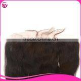 Malaysian Virgin Hair Straight Full Lace Frontal Closures 13X4 Bleached Knots With Baby Hair 100% Human Hair Silk Base Frontal thumbnail-4