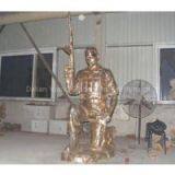 Beautiful Cast Brass Soldier Statue Sculpture thumbnail-2