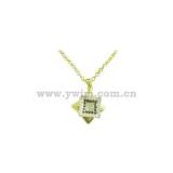 fashion alloy necklace with gold plated