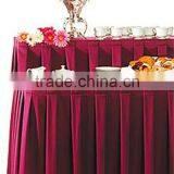 Box Pleats Table Skirting Party and Wedding Polyester Table Skirting