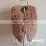 SJ 060-01 Simple Style Rabbit Fur Short Gilet/Woman Fashion Wholesale Clothing Cheap