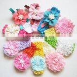 Cheap Knit Baby Headband With Flower thumbnail-1