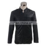 Latest design slim fit men pu leather jacket