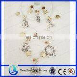 SALE - 6 Gold Star Christmas Wine Glass Charms thumbnail-1