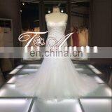 1A051cx Charming Lace Up Appliqued Sweetheart Spaghetti Srtaps Floor-lenghti Sweep Train Mermaid Wedding Dress 2016 thumbnail-3